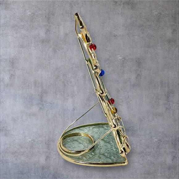 Vintage Stained Glass Christmas Tree Tea Light Candle Holder 7" Holiday Decor - Picture 4 of 12